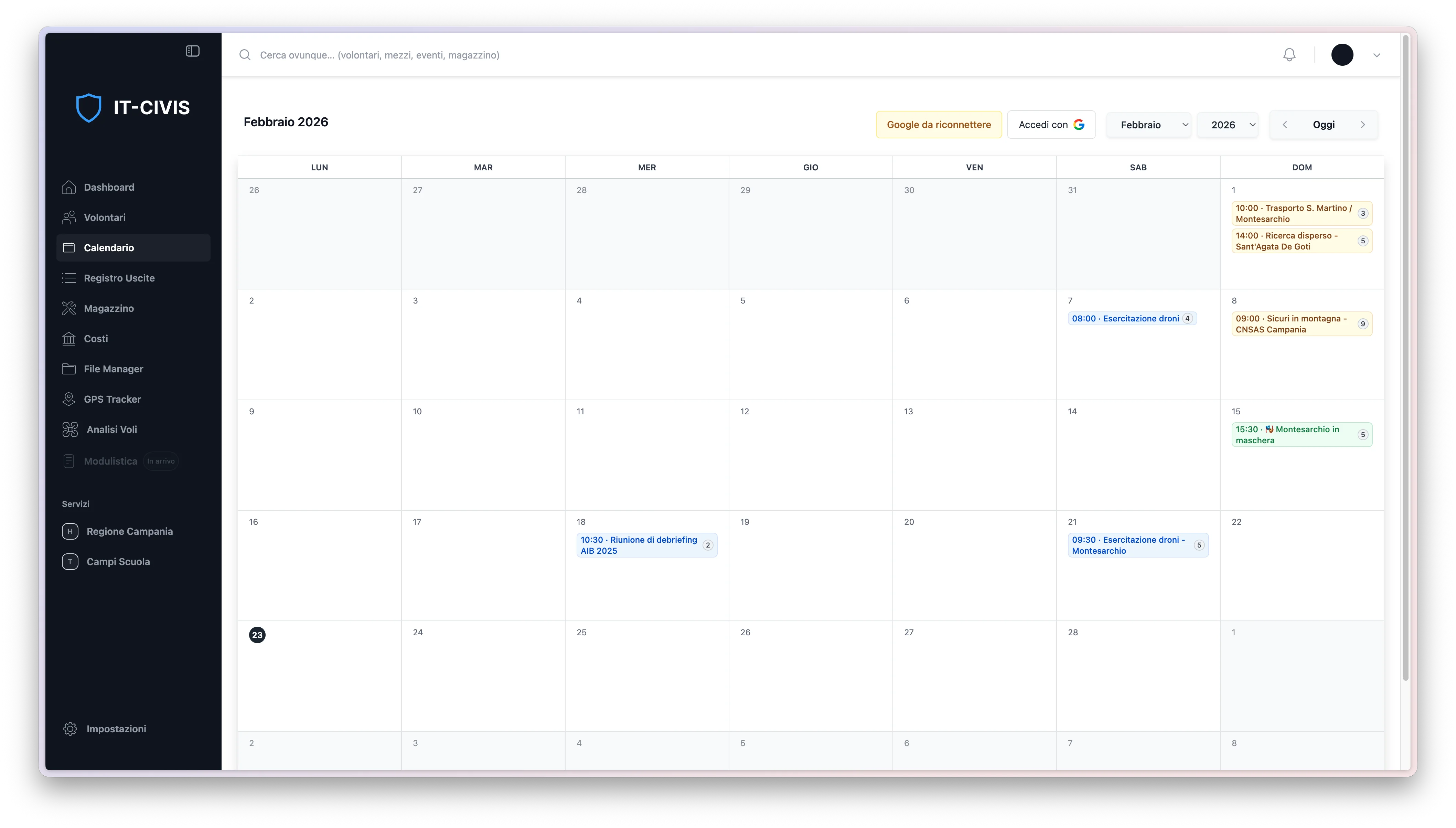 Calendario IT-Civis