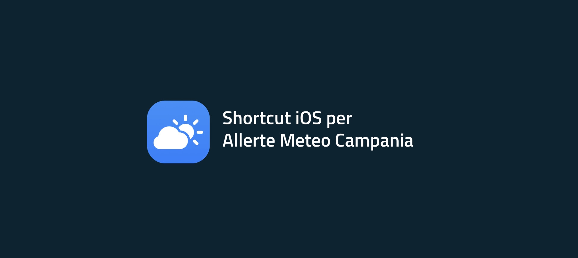 Shortcut per Allerte Meteo Campania